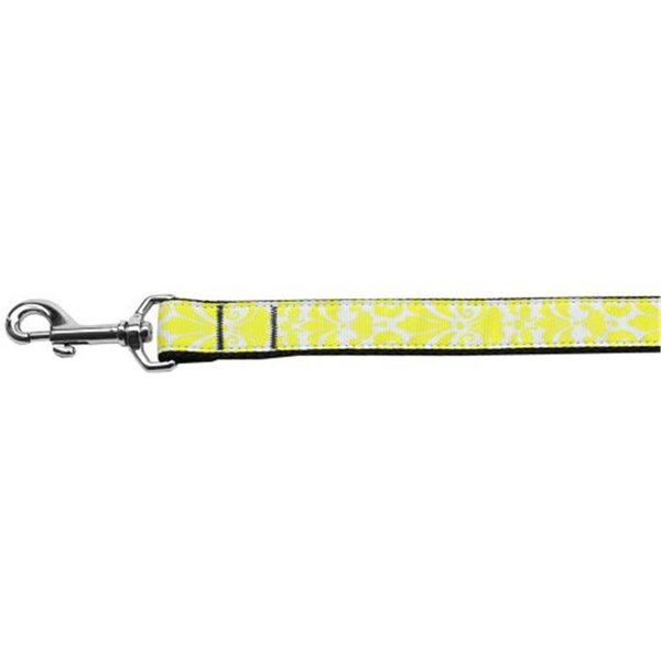 Unconditional Love 6 ft. Damask Nylon Dog LeashYellow UN847576